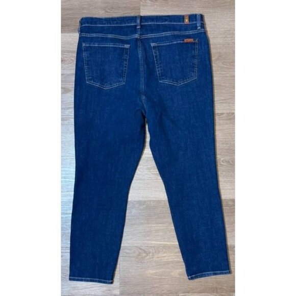 🔥 7 For All Mankind Aubrey High-Rise Button Fly Skinny Jeans – Size 33 - Picture 2 of 10